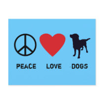 Peace Love Dogs Postcards