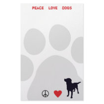Peace Love Dogs Stationery
