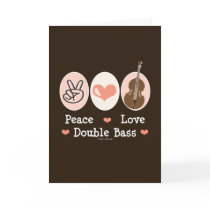 Peace Love Double Bass Greeting Card