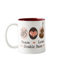Peace Love Double Bass Mug