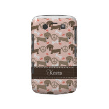 Peace Love Doxies Dachshund Blackberry Bold Case