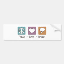Peace Love Dream Bumper Sticker