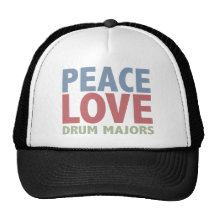 Peace Love Drum Majors Mesh Hats