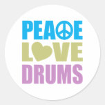 Peace Love Drums Stickers