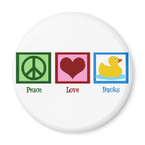 Peace Love Ducks Fridge Magnets