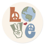 Peace Love Earth Day Stickers