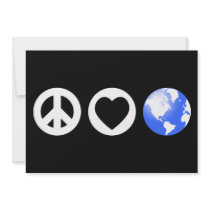 Peace Love Earth Personalized Invitation