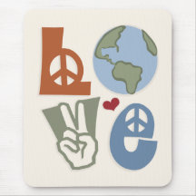 Peace Love Earth Mousepad