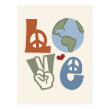 Peace Love Earth Postcards