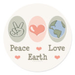 Peace Love Earth Stickers