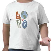 Peace Love Earth Toddler Tee Shirt