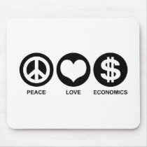 Peace Love Economics Mousepads
