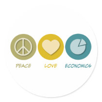 Peace Love Economics Sticker