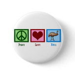 Peace Love Emu Pinback Buttons