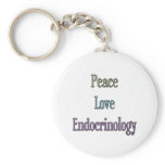 Peace, Love, Endocrinology keychains