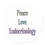 Peace, Love, Endocrinology stickers