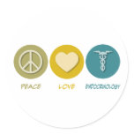 Peace Love Endocrinology stickers