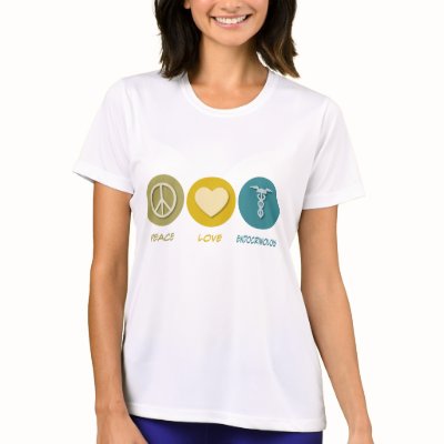Peace Love Endocrinology T-shirt by 1000suns