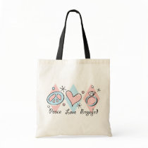 Peace Love Engaged Canvas Bags