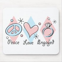 Peace Love Engaged Mouse Mats