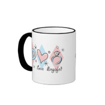 Peace Love Engaged Coffee Mugs
