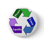 Peace Love Equality buttons
