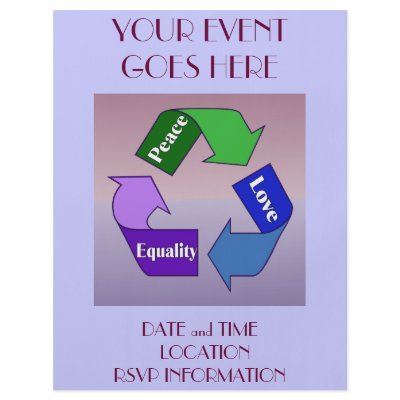 Peace Love Equality Flyer by orsobear
