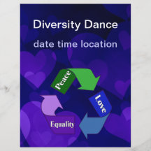 Peace Love Equality Full Colour Flyer