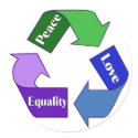 Peace Love Equality stickers