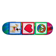Peace, Love, Equestrian Custom Skate Board