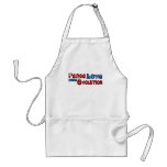Peace Love Evolution aprons