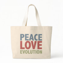Peace Love Evolution Tote Bags