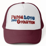 Peace Love Evolution hats