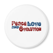 Peace Love Evolution Magnet