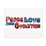 Peace Love Evolution postcards