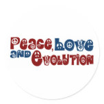 Peace Love Evolution stickers