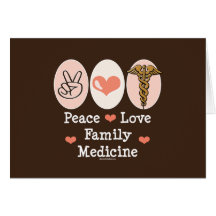 Peace Love Family Medicine Greeting Card