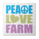 Peace Love Farm Ceramic Tile