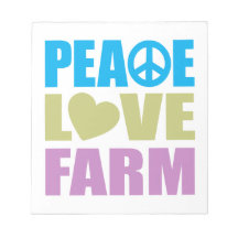Peace Love Farm Memo Pad