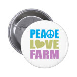 Peace Love Farm Pinback Buttons