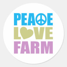 Peace Love Farm Stickers