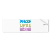 Peace Love Fashion Bumper Sticker