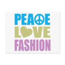 Peace Love Fashion Post Cards