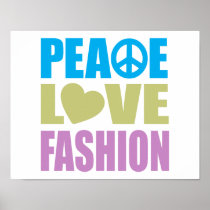 Peace Love Fashion Print