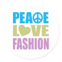 Peace Love Fashion Sticker