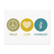 Peace Love Fatherhood Post Cards