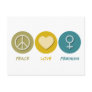 Peace Love Feminism Post Cards