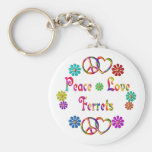 PEACE LOVE FERRETS KEY CHAIN