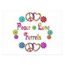 PEACE LOVE FERRETS POSTCARDS