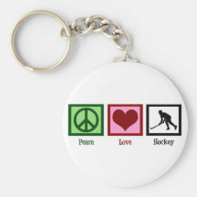 Peace Love Field Hockey Keychain